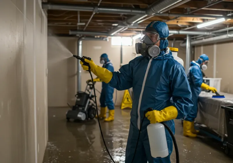 Basement Sanitization and Antimicrobial Treatment process in Milam, TX